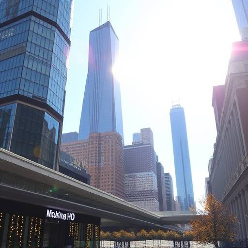 Exterior view of the Apex Trading Analytics headquarters building in Chicago
